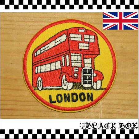 英国 インポート アイロン ワッペン パッチ LONDON BUS ロンドンバス イギリス イングランド UK GB ENGLAND 152の画像1