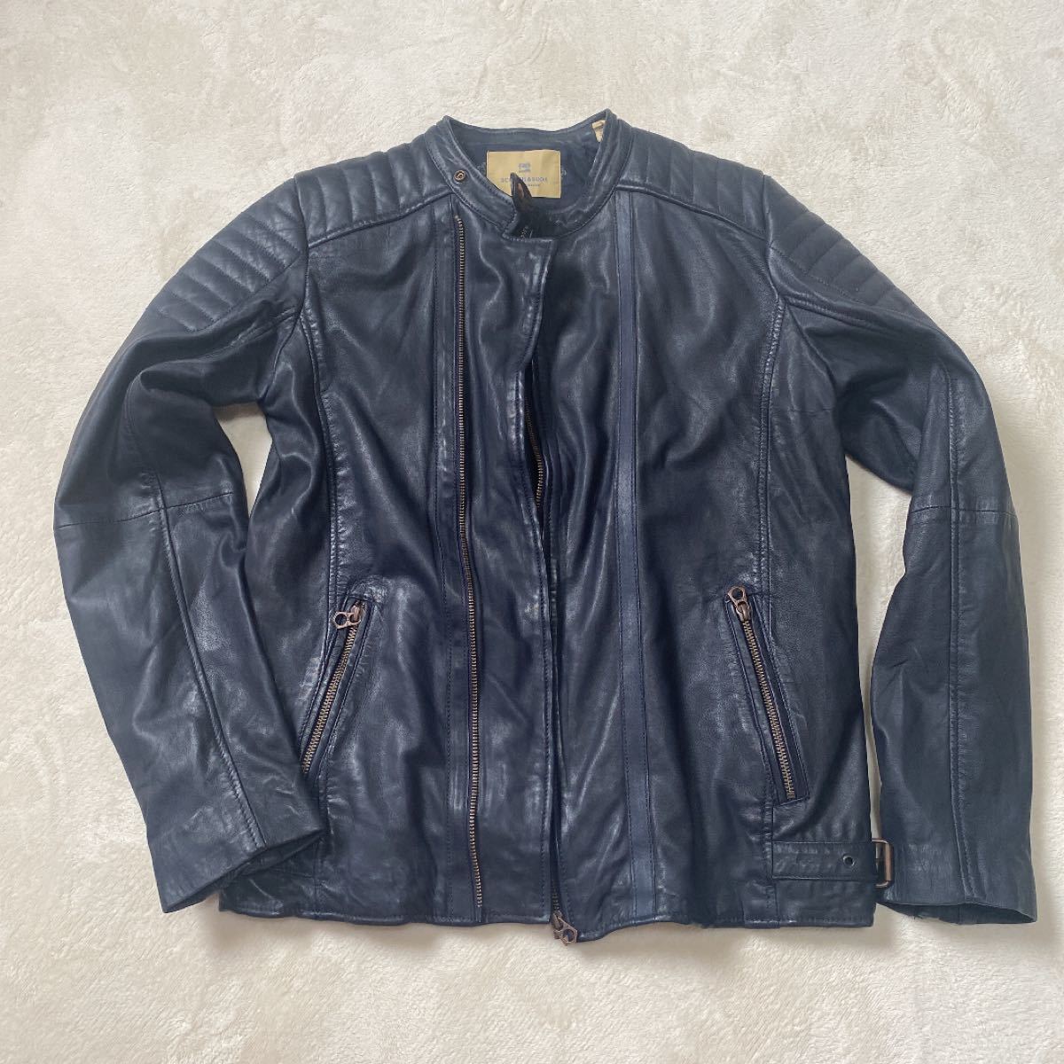 大人気新品 羊革 メンズビギ COLLECTIVE 羊革 シングルライダース