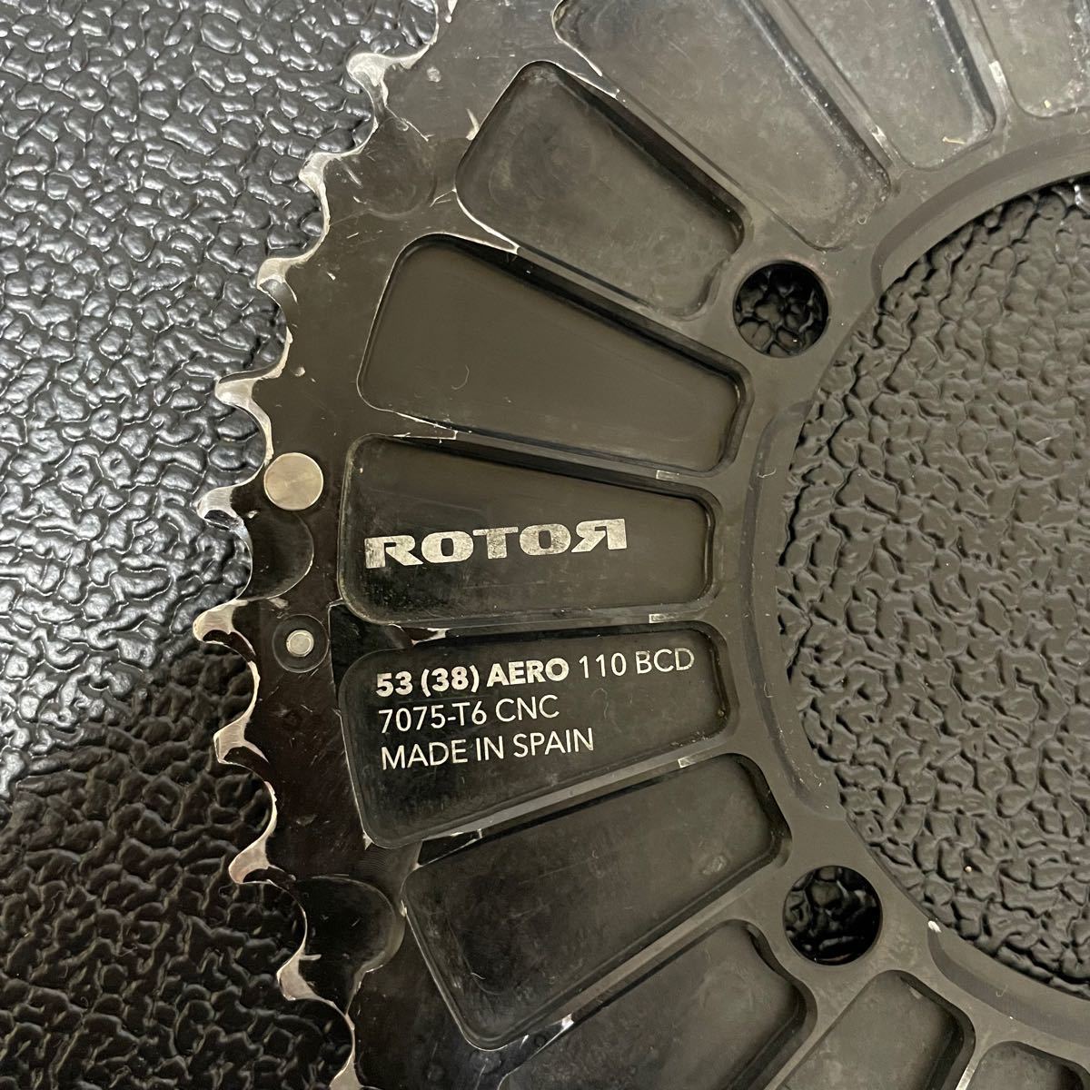 ROTOR NOQ rings Carbon 52T おまけ53T 38Tチェーンリング PCD110 真円