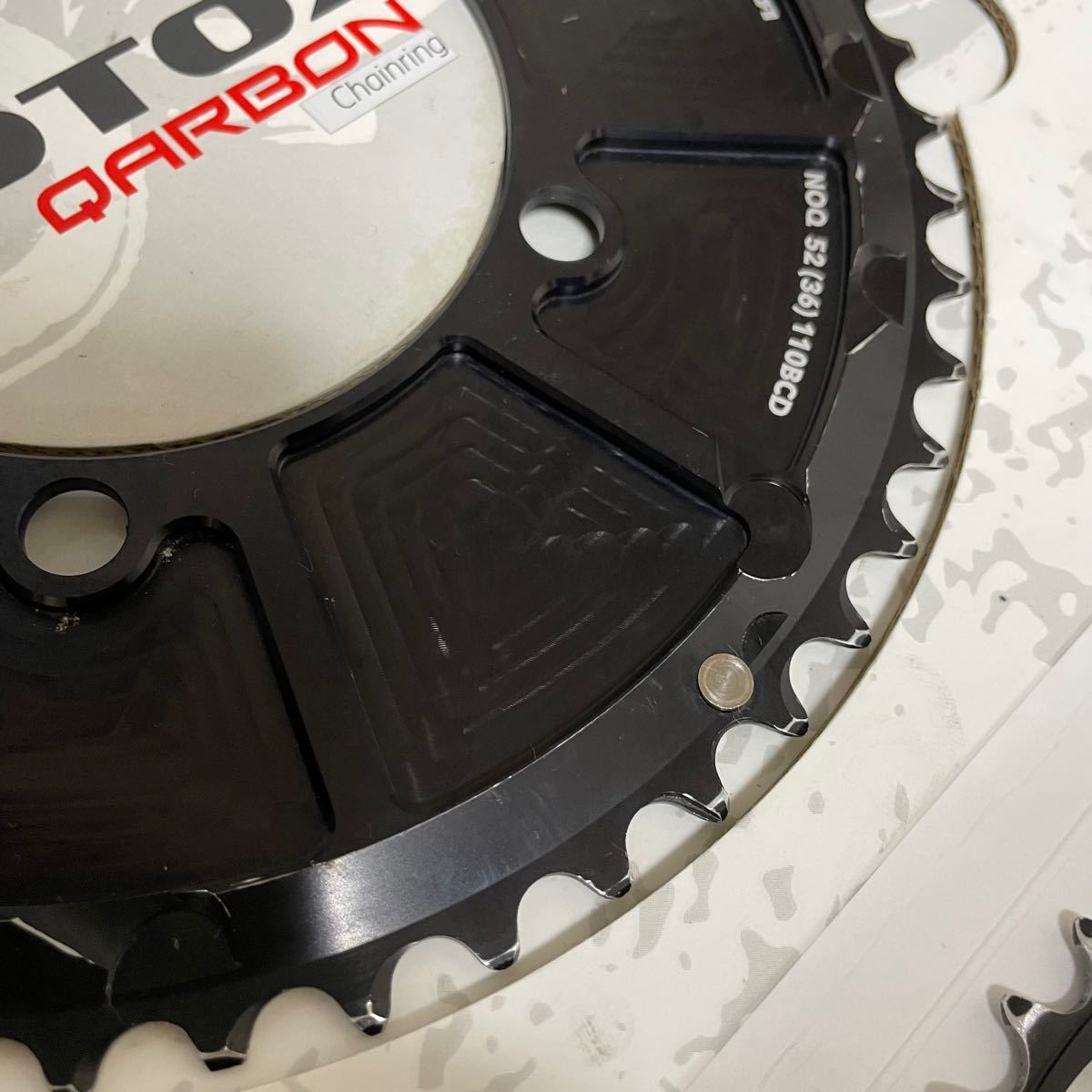 ROTOR NOQ rings Carbon 52T おまけ53T 38Tチェーンリング PCD110 真円