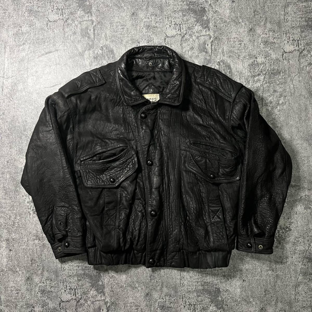 ❤中古品❤ 【古着】GENIUE LEATHER レザーJKT www.esn-spain.org