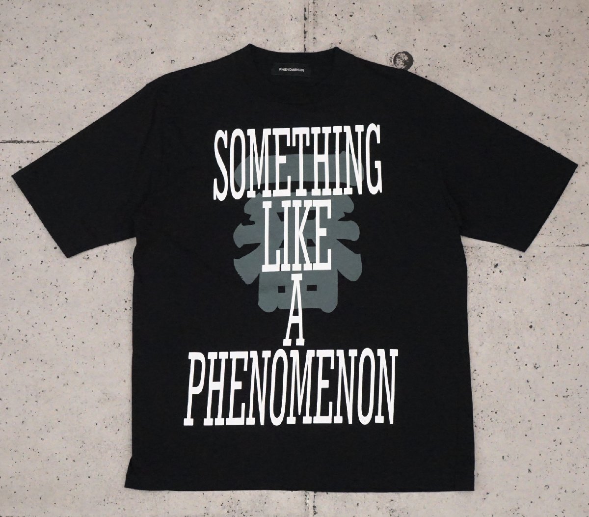 超安い 【送料無料】 サイズXL ブラック Tシャツ プリント 半袖 PH-005 BLACK TEE PHENOMENON A LIKE SOMETHING フェノメノン PHENOMENON 文字、ロゴ