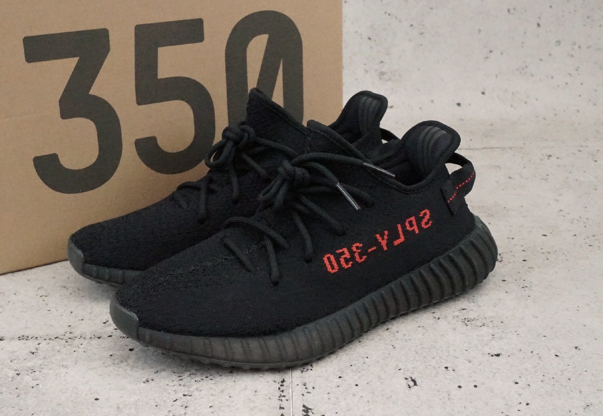 【送料無料】 28cm adidas アディダス YEEZY BOOST 350 V2 CORE BLACK/RED CP9652 イージーブースト 350 V2 コアブラック US10 28ｃｍ_画像1