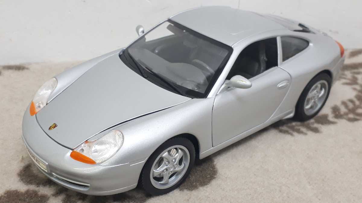  minicar 1/18 scale Porsche 911 CARRERA silver Welly Porsche WELLY Carrera toy automobile moveable figure Hachioji city receipt OK