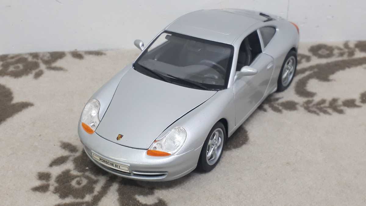  minicar 1/18 scale Porsche 911 CARRERA silver Welly Porsche WELLY Carrera toy automobile moveable figure Hachioji city receipt OK