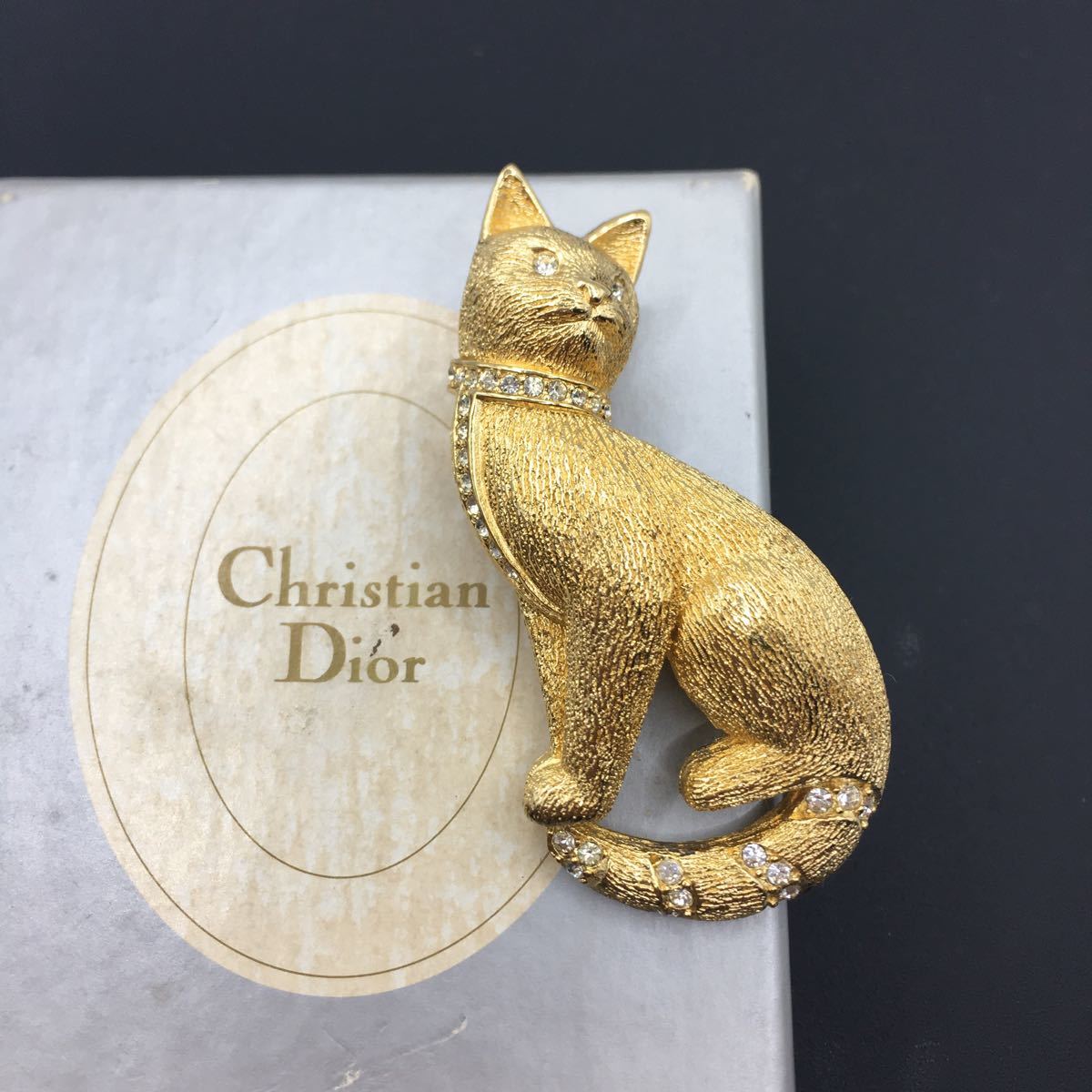 極美品✨ Dior ピンブローチ CD 旧ロゴ ハート 希少 刻印 - ブローチ