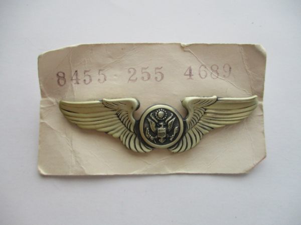 【送料無料】70s アメリカ空軍『Aircrew Wings』ピンバッジ/badgeパイロットpins陸軍航空隊ビンテージCold WarピンズUSAF Air Force MB2