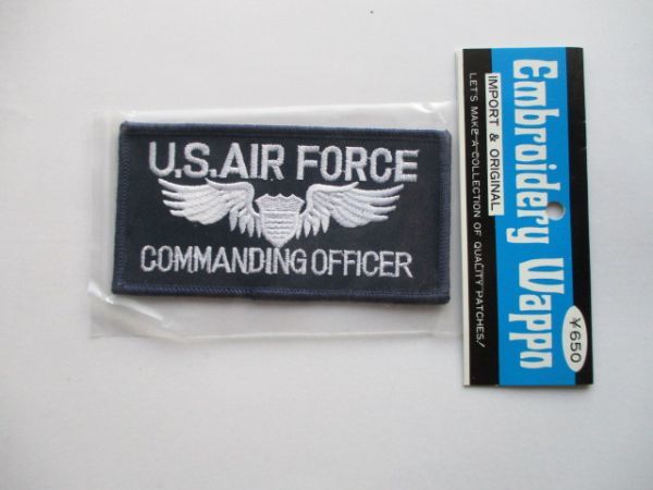 【送料無料】アメリカ空軍U.S.AIR FORCE COMMANDING OFFICER司令官パッチ ワッペン/エアフォースAIR FORCE米空軍USAF米軍USミリタリー M8の画像1