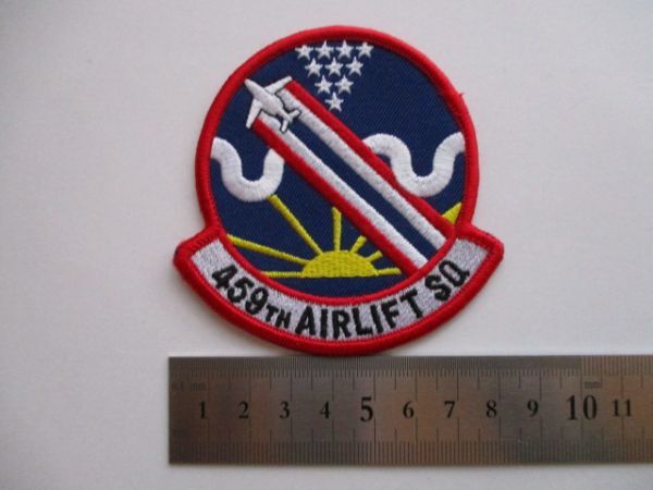 【送料無料】アメリカ空軍459TH AIRLIFT SQパッチ刺繍ワッペン/空輸飛行隊patche旧エアフォースAIR FORCE米空軍USAF米軍USミリタリー M18の画像7