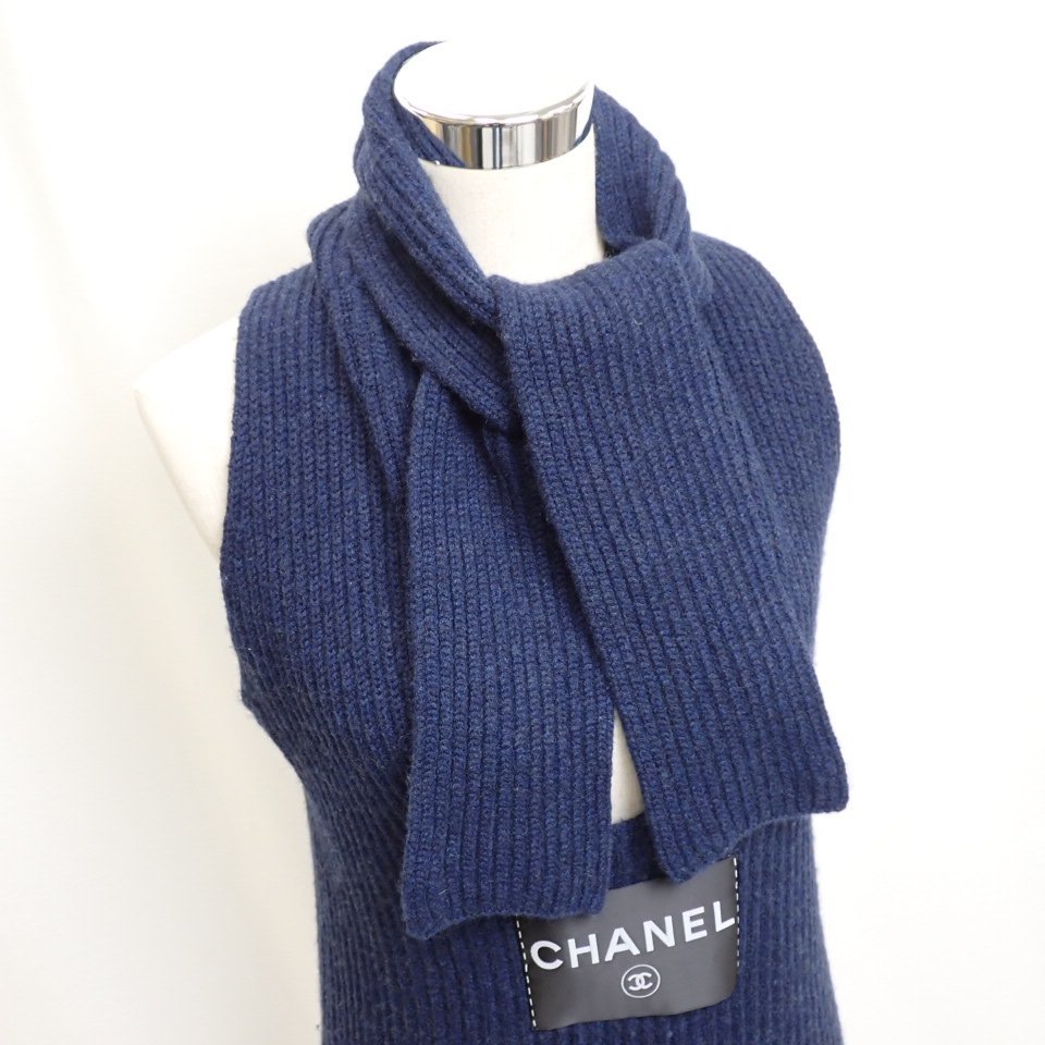 ○美品 CHANEL/シャネル ストール付き ノースリーブ ニットワンピース