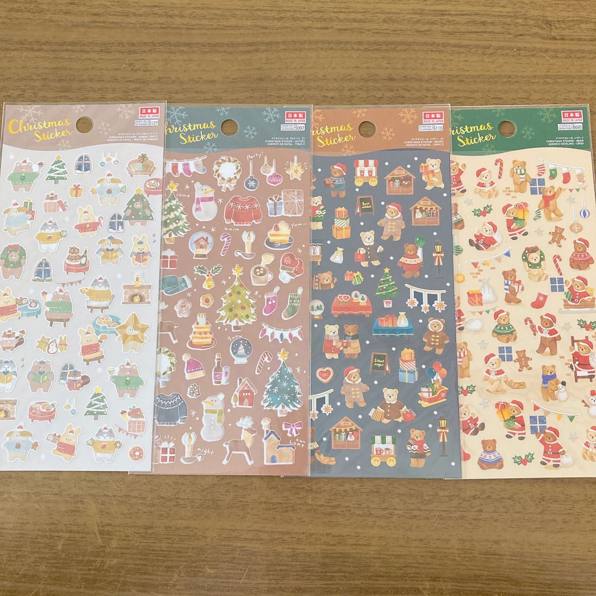 ダイソー☆クリスマスシール 4種セット