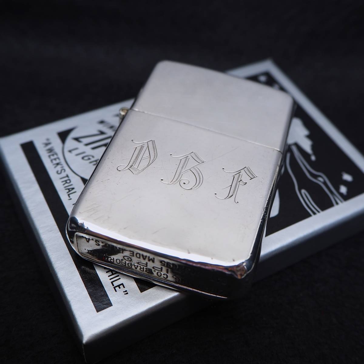 コレクターズアイテムレアモデル！ 戦後初 STERLING最初期 1946年 Zippo STERLING 5バレル PAT.2032695 キャンボトム