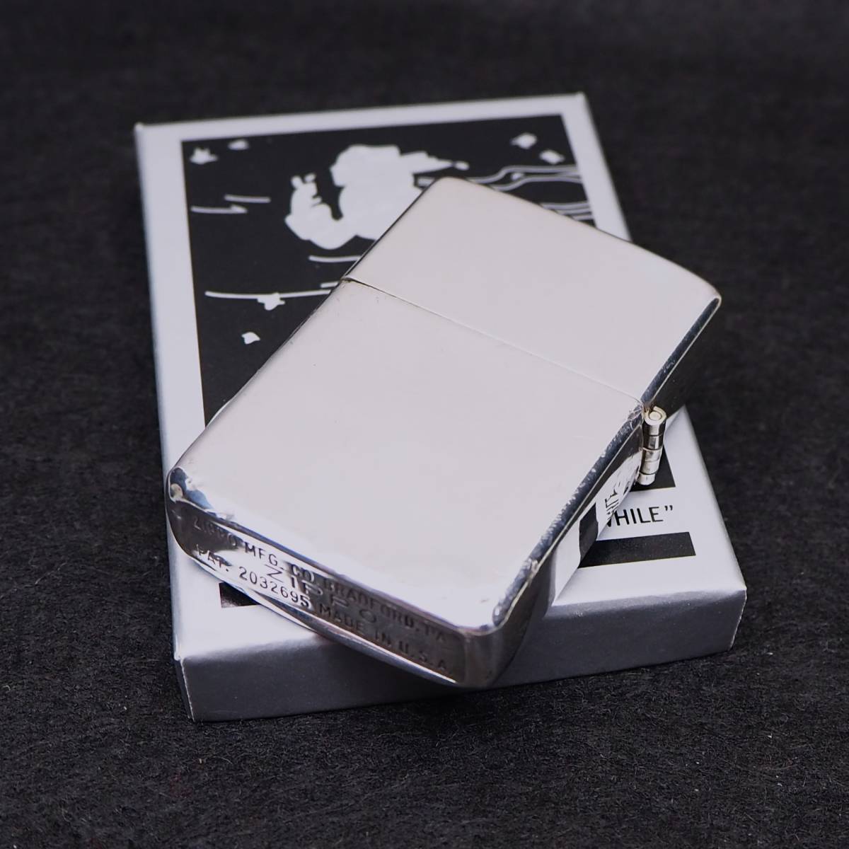 コレクターズアイテムレアモデル！ 戦後初 STERLING最初期 1946年 Zippo STERLING 5バレル PAT.2032695 キャンボトム_画像2