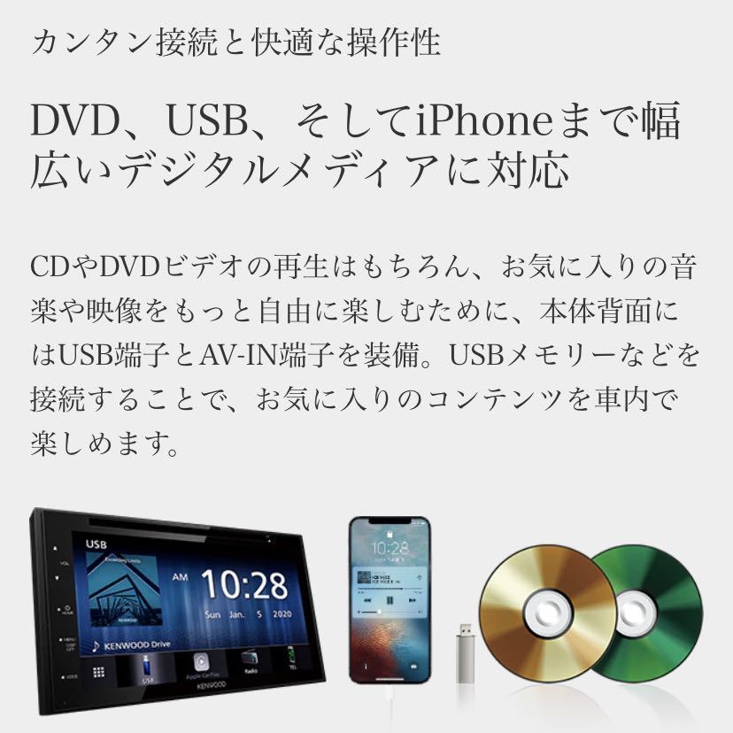 人気】ケンウッド KENWOOD DDX5020S ディスプレイオーディオ DVD/CD