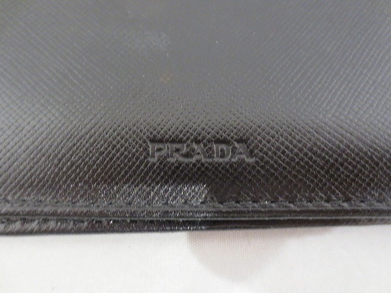 プラダ PRADA 二つ折り財布 ブラック M513_画像3