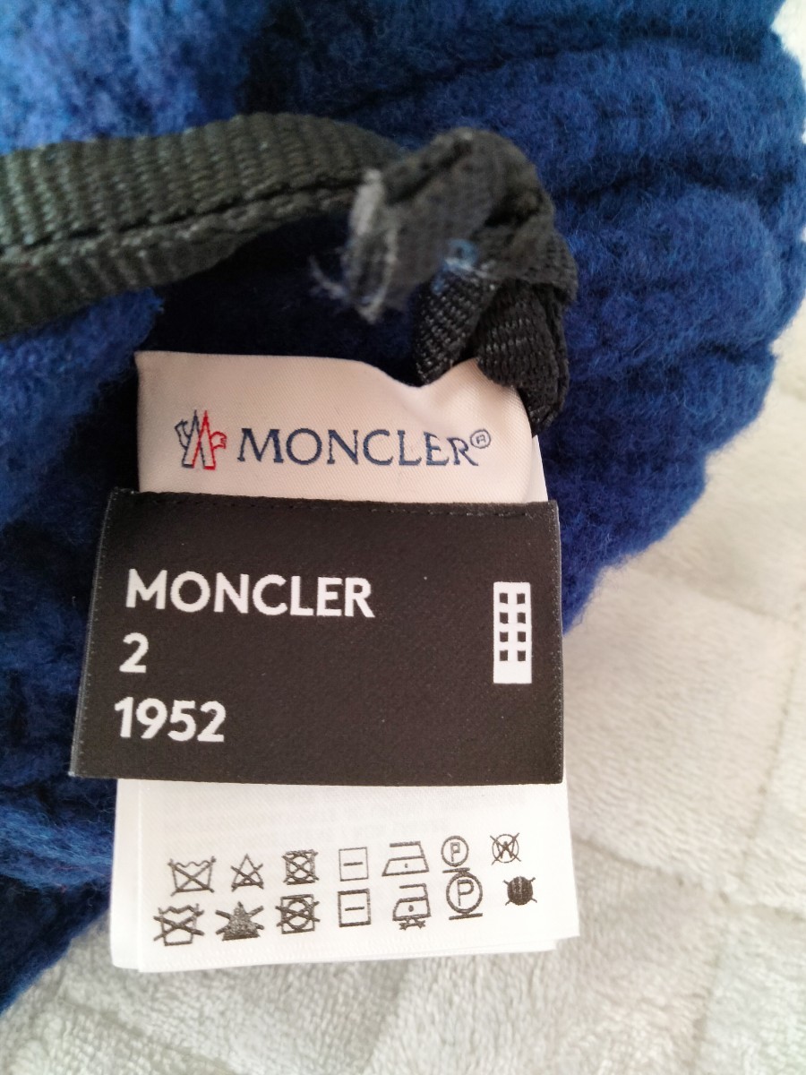 新品タグ付き   モンクレール ジーニアス ニットキャップ　 2 MONCLER 1952 本物  ブルー　青 ニット帽 紺