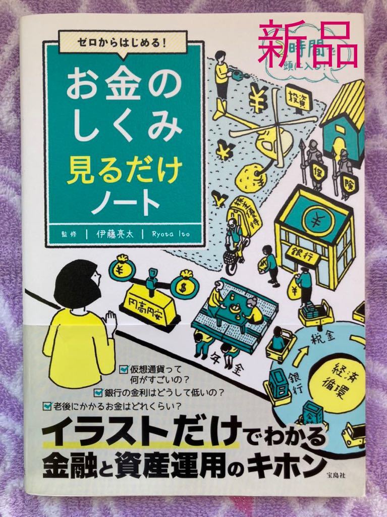 新品　ゼロからはじめる！お金のしくみ見るだけノート　伊藤亮太監修　宝島社　金融　資産運用_画像1