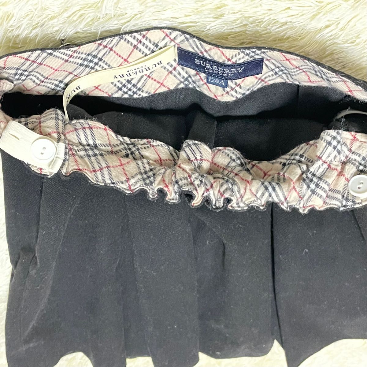 BURBERRY バーバリー ノバチェックプリーツスカート 120vm-
