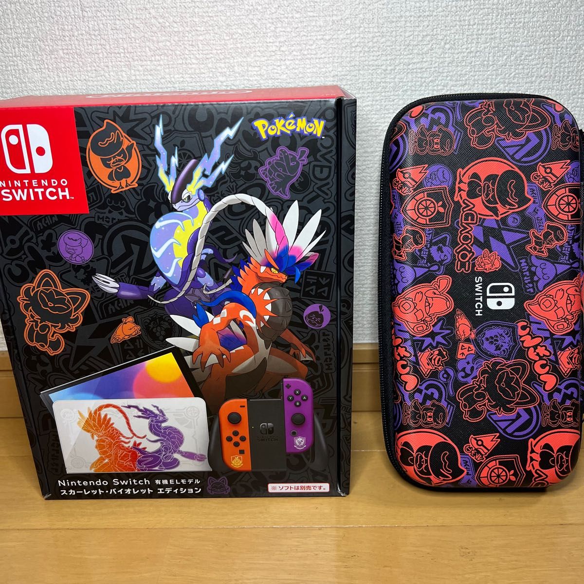 ハードケース付き★任天堂 Switch（有機EL）スカーレット・バイオレット エディション★スイッチ ポケモンSV