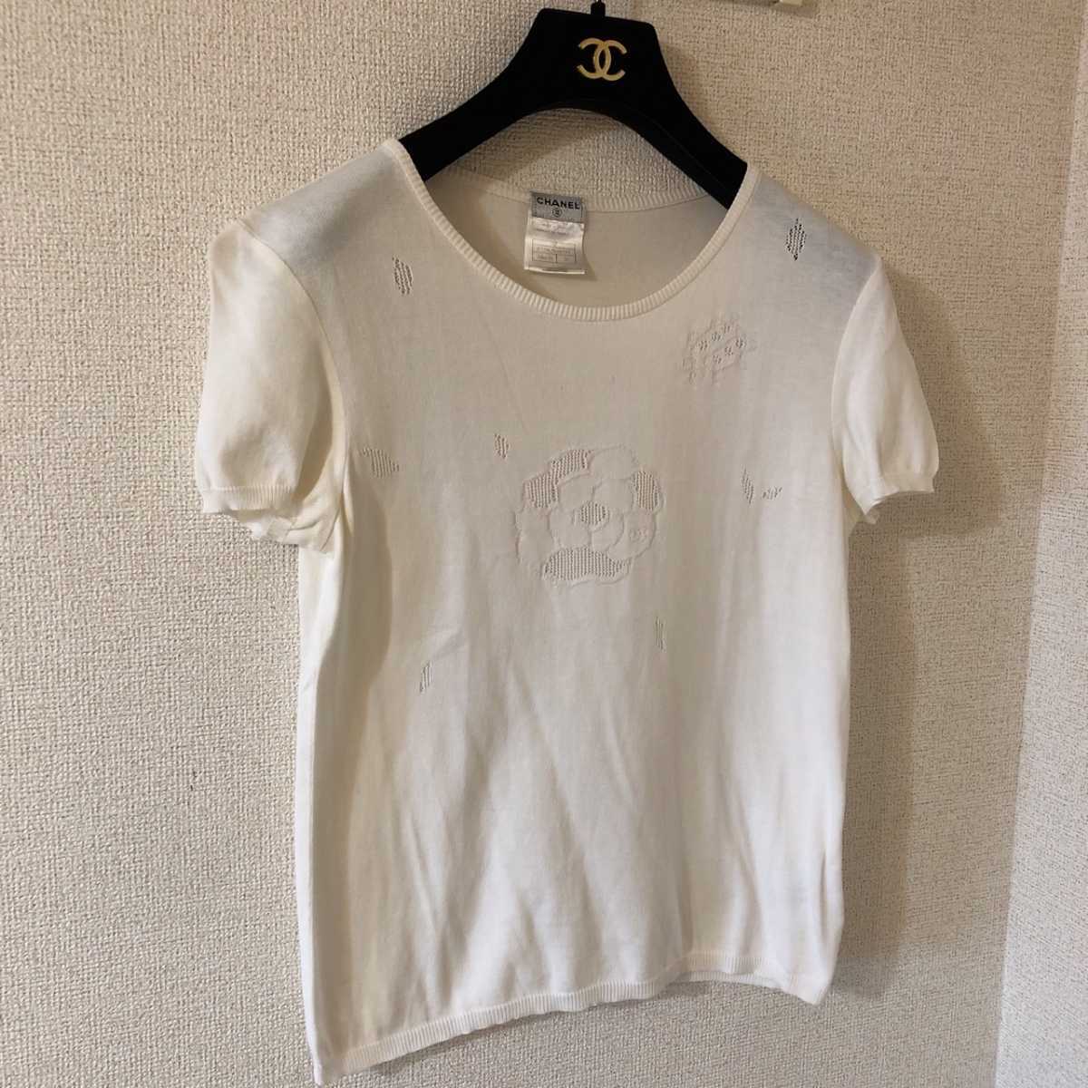 CHANEL／シャネル／ヴィンテージ／カメリア／花／トップス／Tシャツ／半袖カットソー_画像2