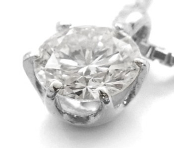 上品な輝き D F 大粒 ダイヤモンド ネックレス 0.4ct pt900 最高級品質 ...