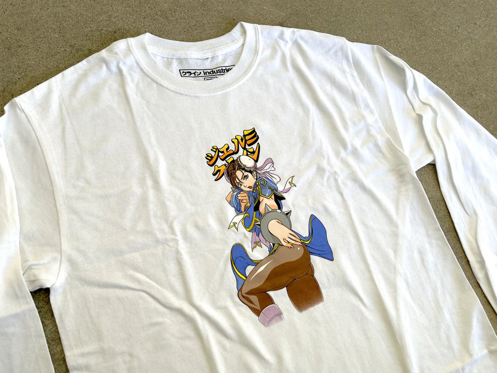 【新品・送料無料】 XL Chun li 2 LONG SLEEVE t-shirt 白 春麗 Hook-Ups ジェルミクラインindustries ロンTee長袖Tシャツの画像2