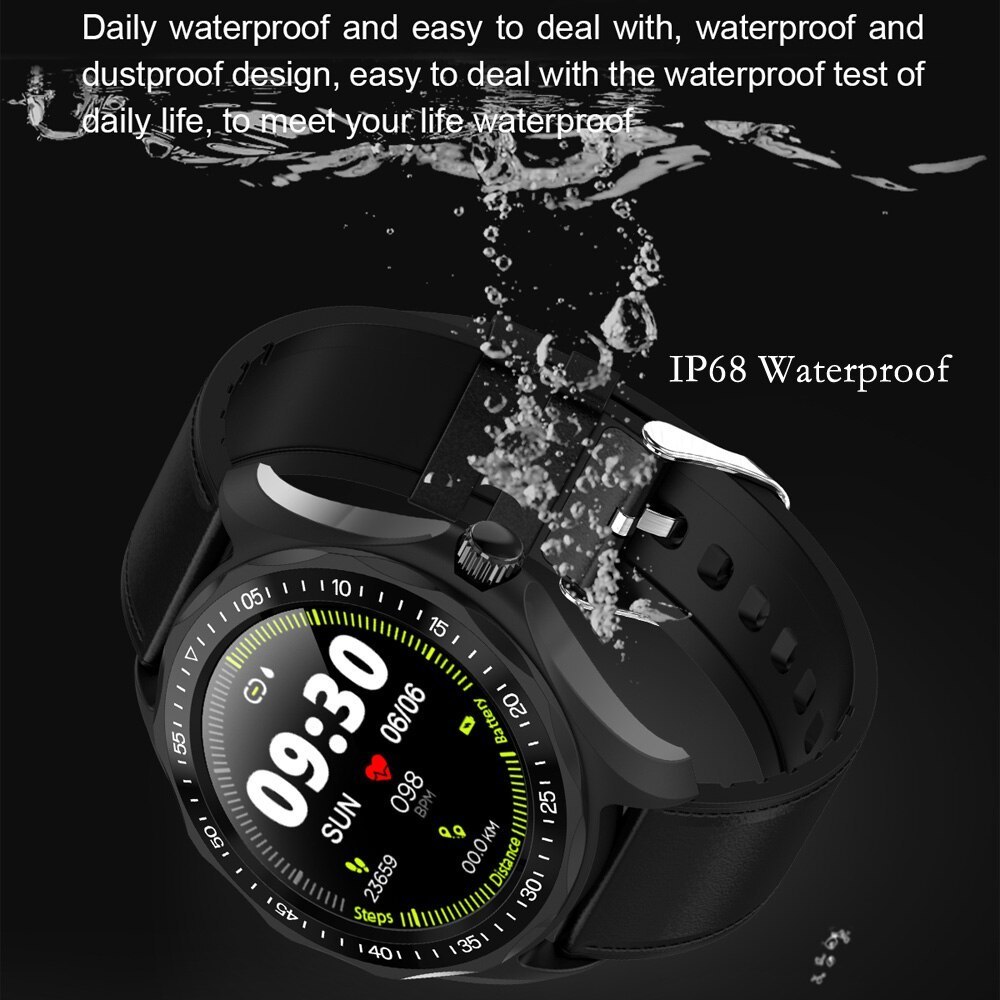 【送料無料・ブラック】S09スマート腕時計 IP68防水 男心拍数モニター 血圧フィットネストラッカー GPS マップスマートウォッチ_画像2