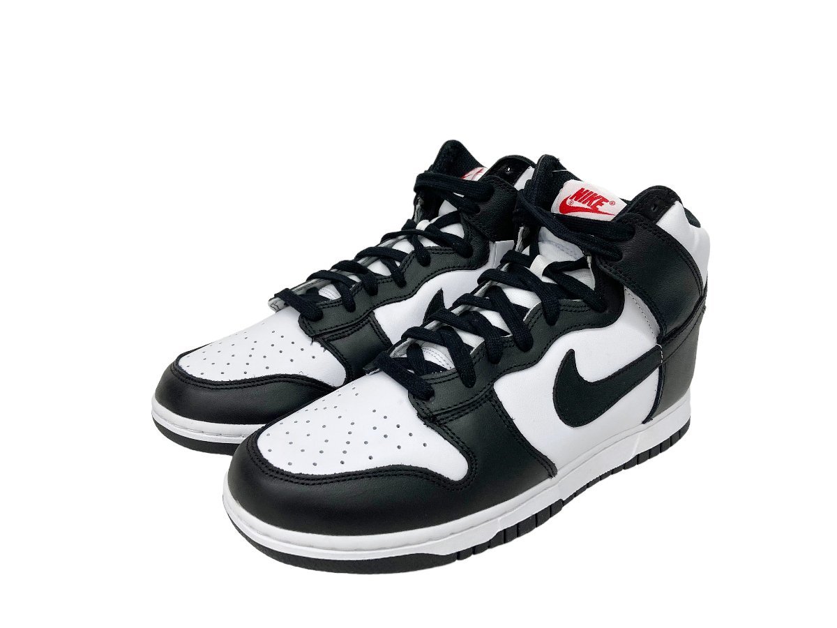 NIKE (ナイキ) WMNS DUNK HIGH ダンクハイ 黒×白 スニーカー DD1869-103 US10 27cm ホワイト×ブラック ウィメンズ/028_画像1