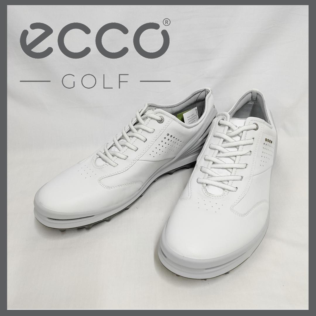 【数量は多】ゴルフ○☆新品 未使用 ECCO GOLF ケージ プロ メンズ ゴルフシューズ 白
