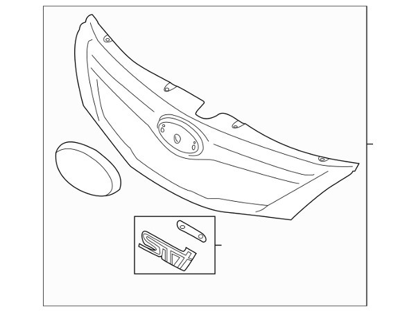 送料無料 スバル純正 インプレッサ WRX STI GRB GVB GVF GH フロントグリル STIエンブレム付き 純正品番 91121FG080_画像4
