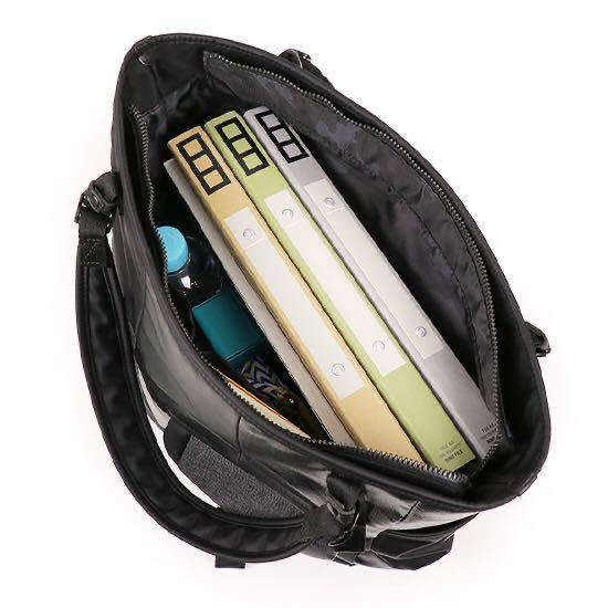 メーカー完売品 大人気 雑誌掲載 DSBK ジップトップトート 綿MIX×ナイロン×牛革 JEW 3063 ブラック_画像7