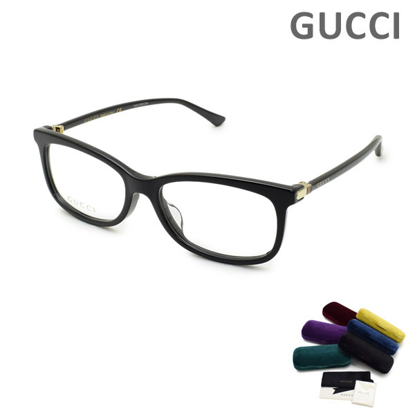 グッチ メガネ 眼鏡 フレームのみ GG0296OA-001 ブラック アジアンフィット メンズ GUCCI