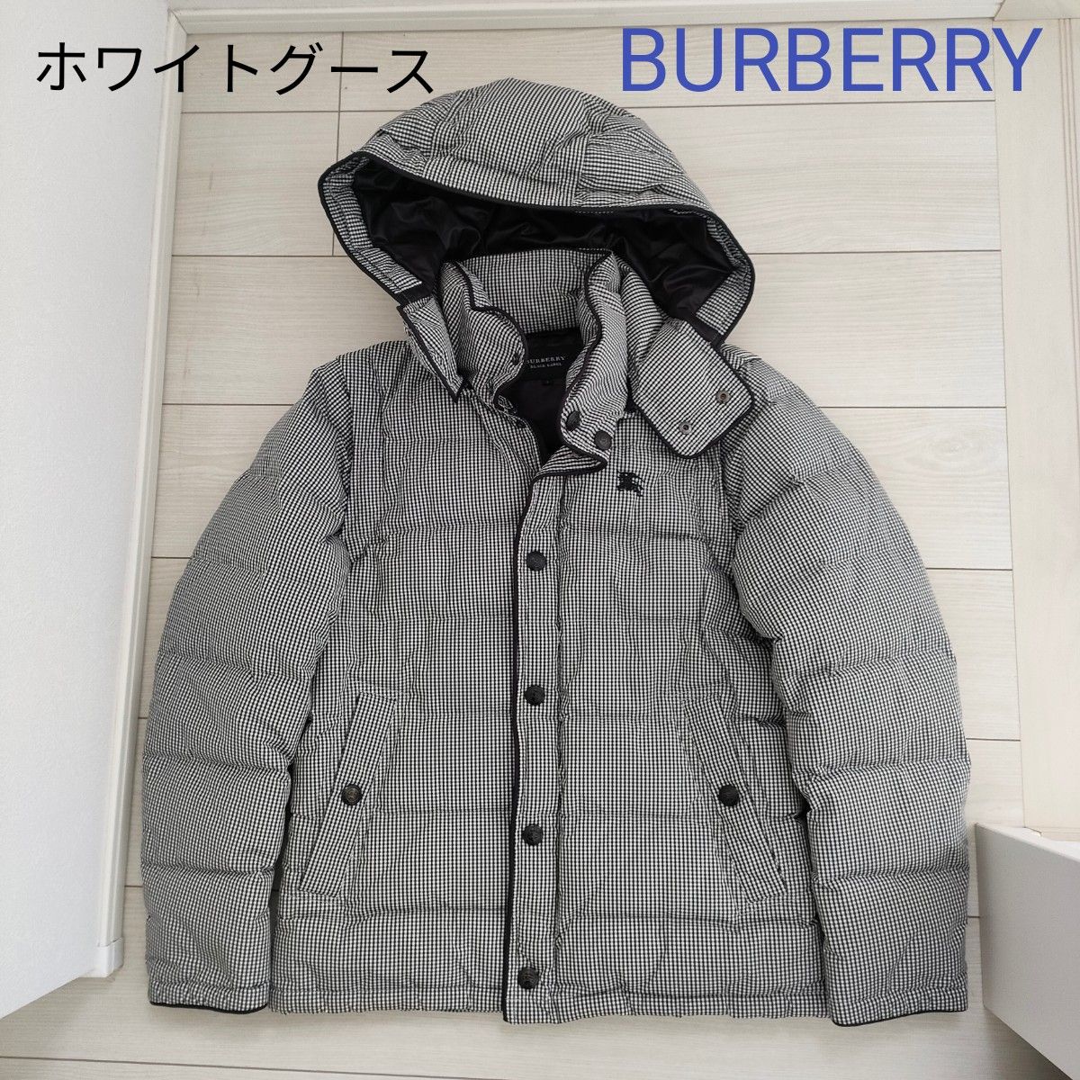 BURBERRY ダウン ジャケット ベスト ホワイトグース フェザー メンズ