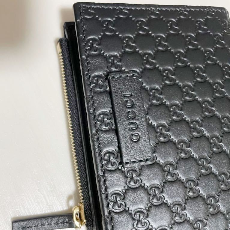 ★GUCCIグッチ二つ折り財布新品未使用品メンズレディースシマレザーコイン入れ_画像3
