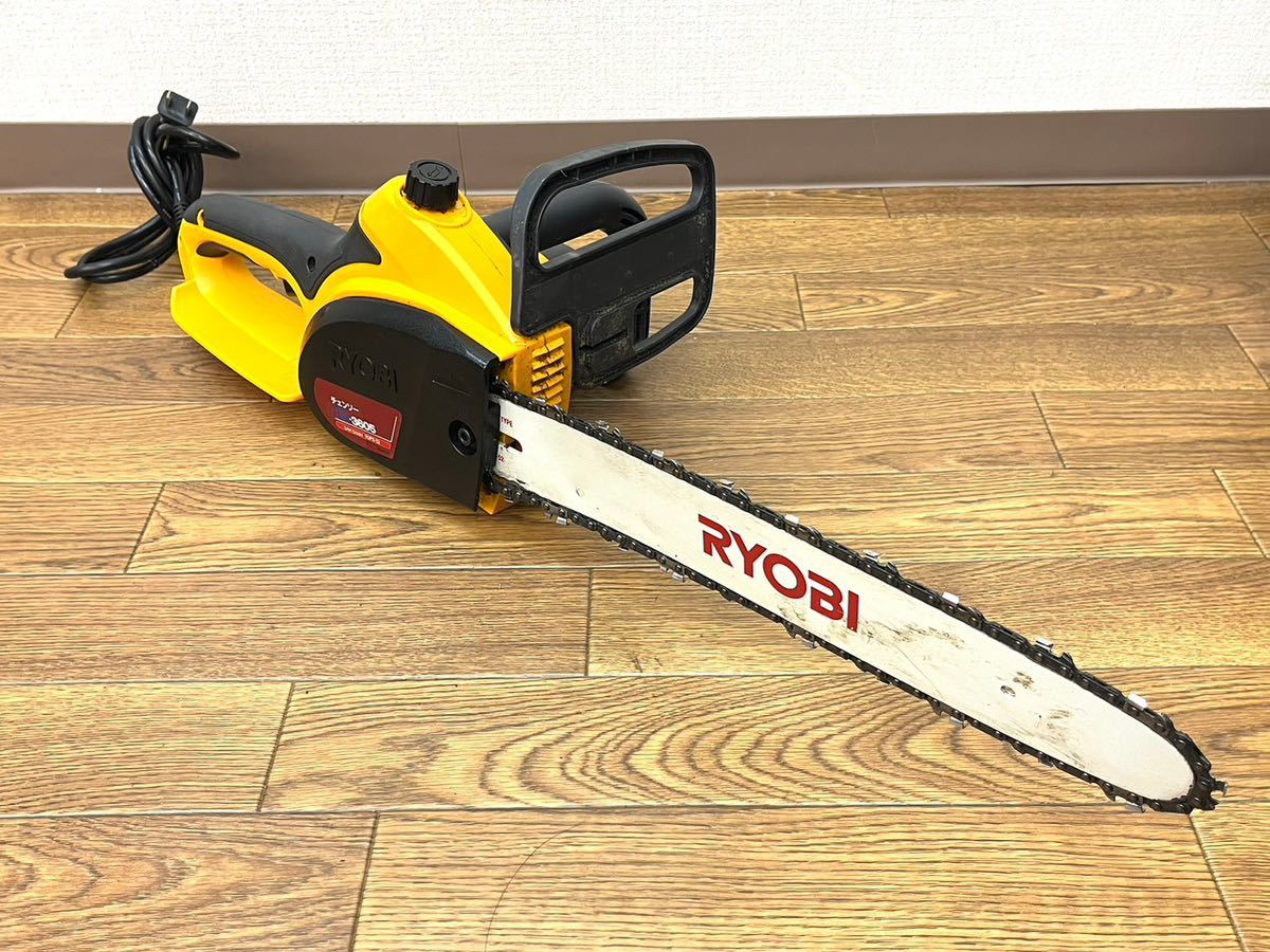 004 10 RYOBI リョービ チェンソー CS-3605モデル 電動チェーンソー 電気チェーンソー 電動工具 電気工具 DIY用品 大工道具_画像1