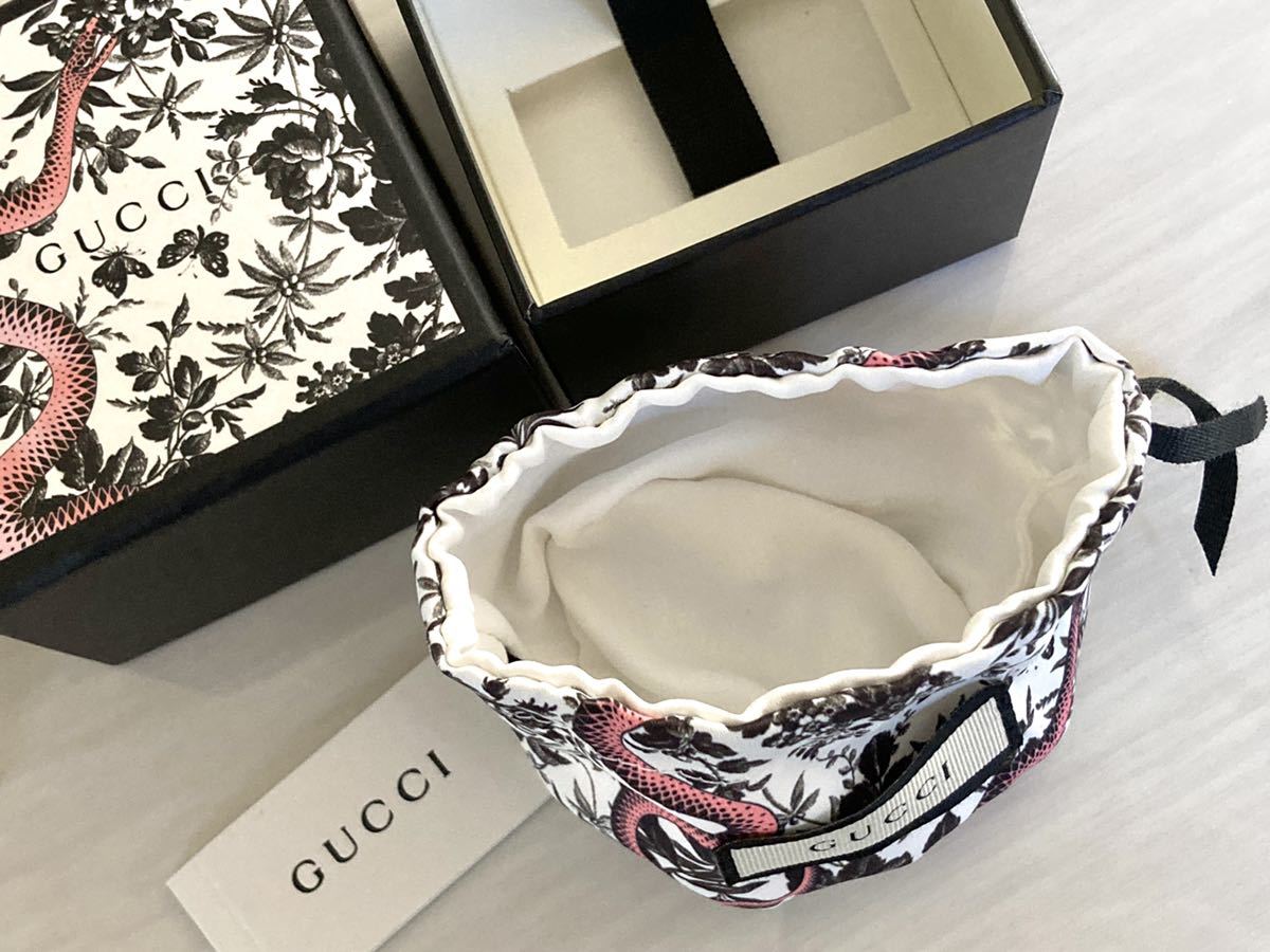 即決/送料込み】GUCCI/グッチ ジュエリーボックス/小物入れ/ネックレス&ブレスレット&リング&アクセサリー入れ/BOX&保存袋 色違い2個セット_画像3