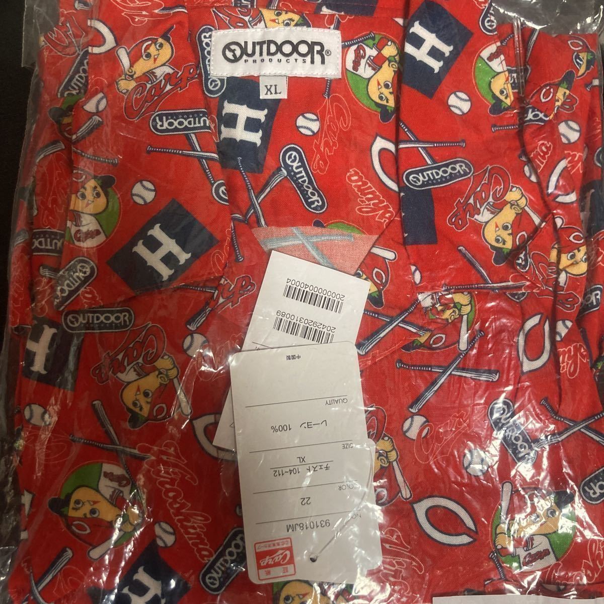 新発売 広島東洋カープ コラボ アウトドア (OUTDOOR) アロハシャツ XL