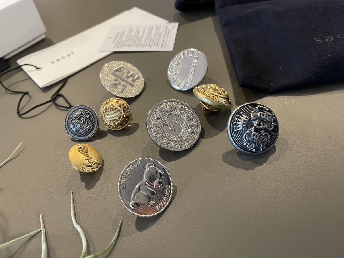 sacai サカイ pins ピンズ A set 2021 A/W アクセサリー バッヂ メタルボタン