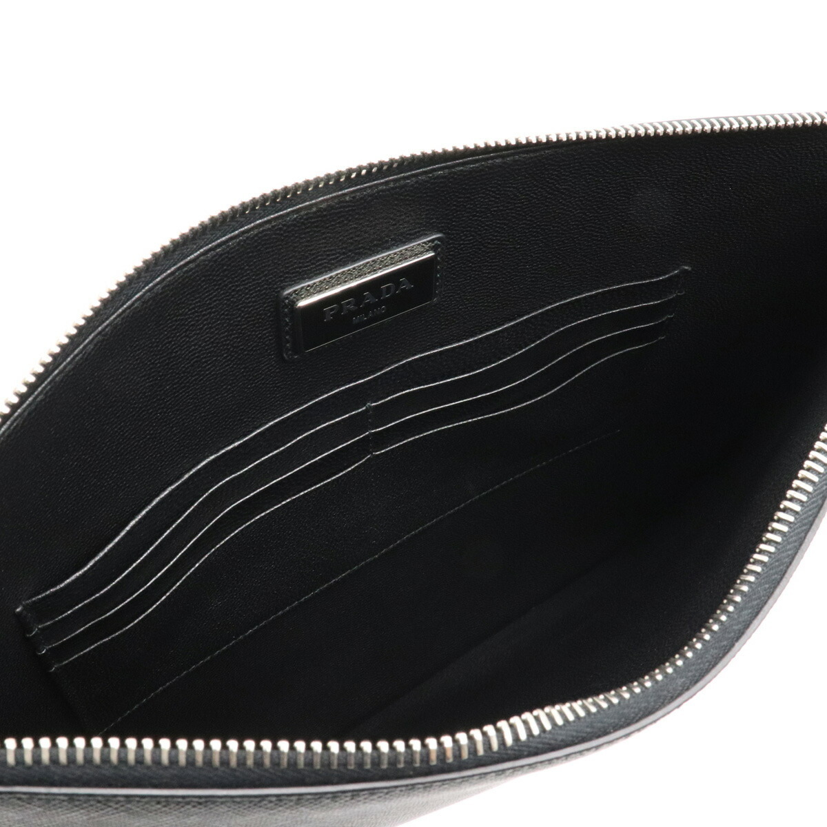 PRADA プラダ SAFFIANO METAL サフィアーノ クラッチバッグ セカンド