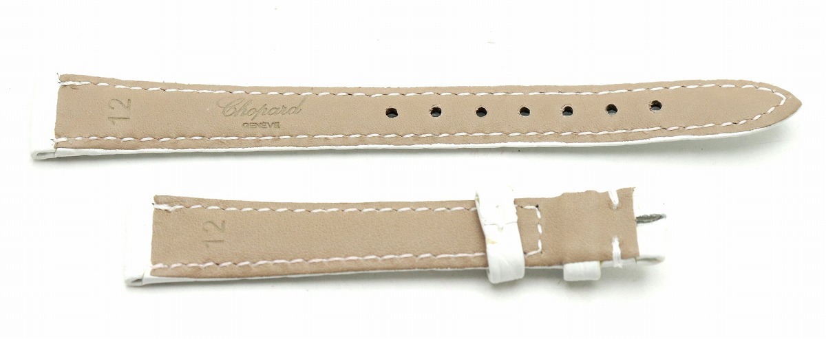 CHOPARD Chopard change belt leather belt original crocodile leather rug width 12mm tail pills width 11mm white 