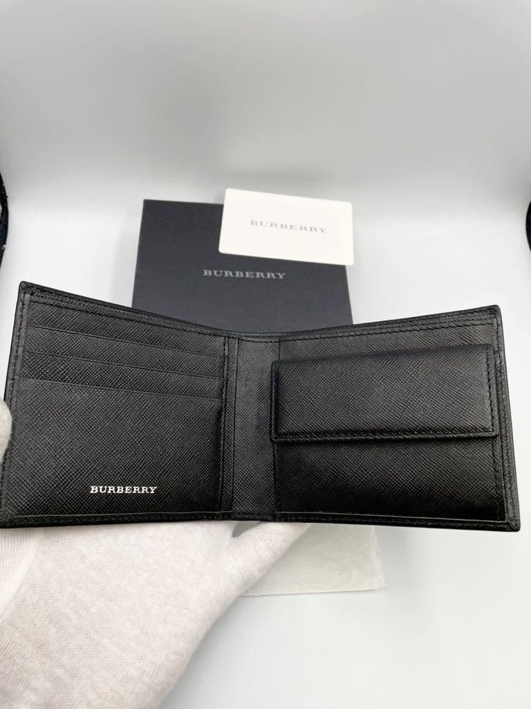 バーバリー ロンドン 二つ折り財布 ブラック 小銭入れ付き 未使用品