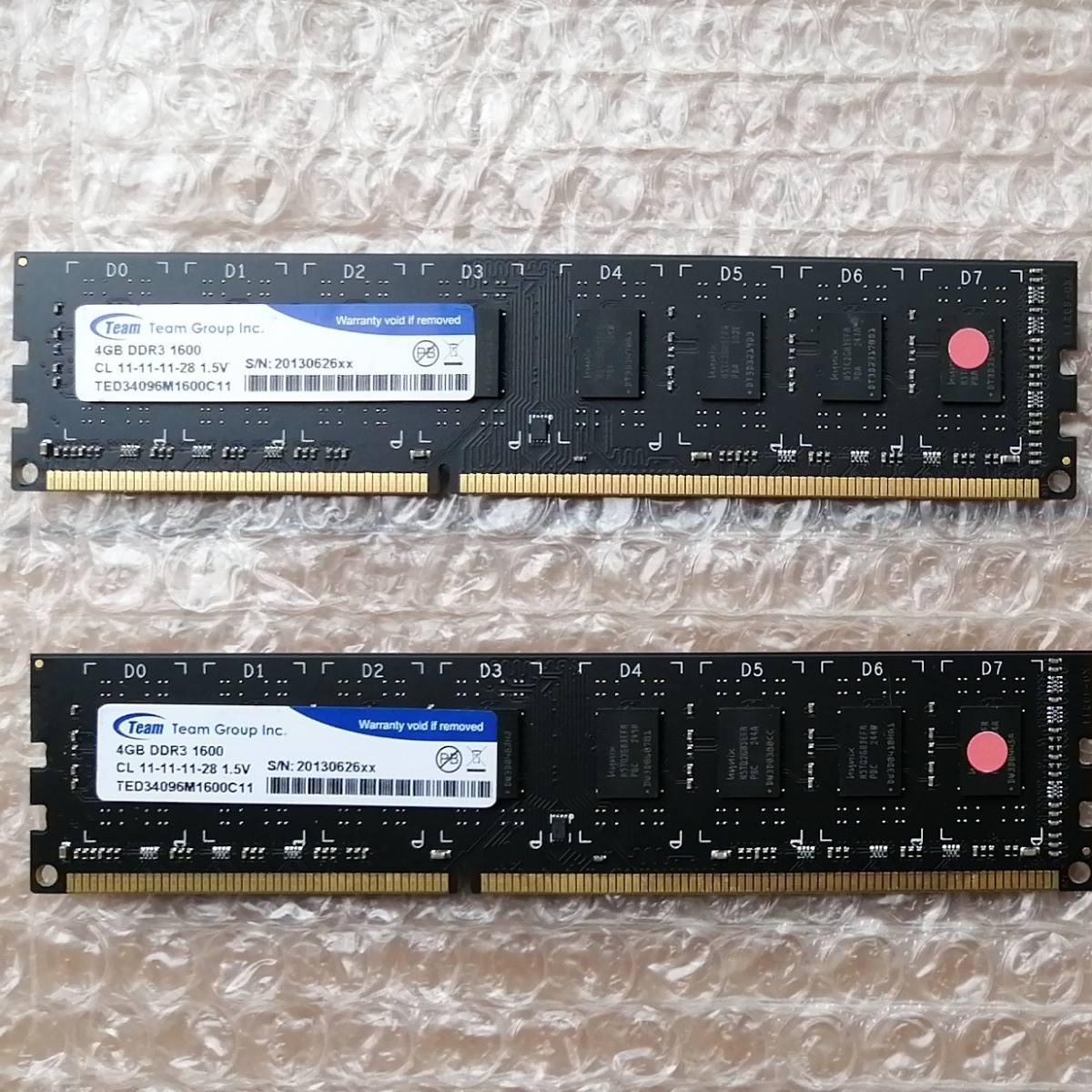 TEAM DDR3-1600 4GB×2枚 8GB｜PayPayフリマ