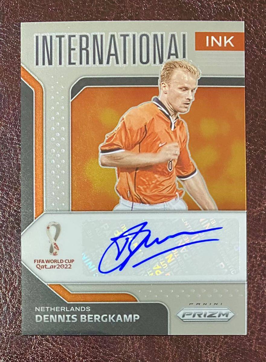 デニス ベルカンプ 2022 Panini Prizm World Cup Auto 直筆サインカード オランダ代表 Soccer