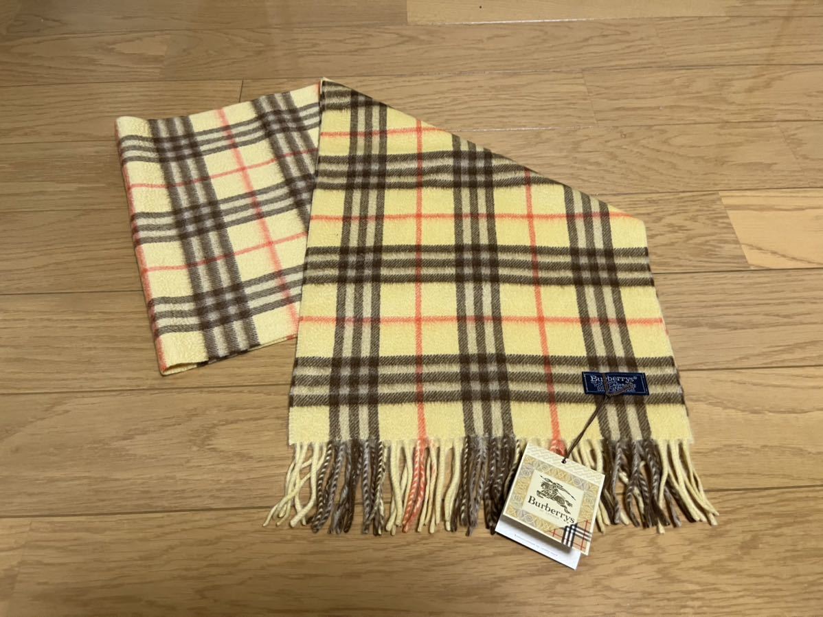 BURBERRY バーバリー マフラー カシミア100% ドット柄 美品