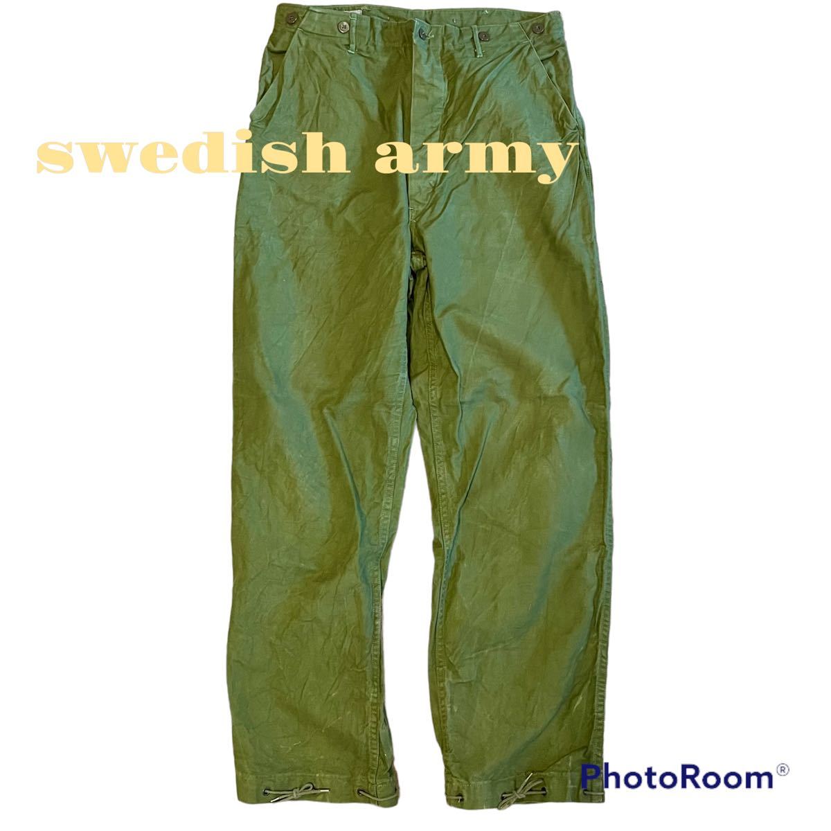 日本最級 スウェーデン軍60年代ユーティリティパンツワークパンツ