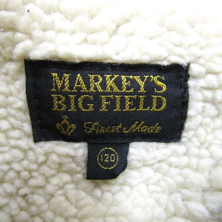  marquee z big field reverse side boa corduroy jacket front opening for boy 120 size tea white Kids child clothes MARKEY\'S BIG FIELD