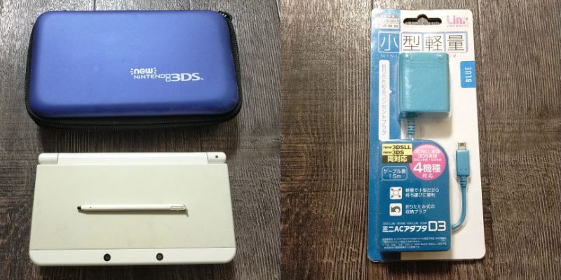 new3ds 本体 ホワイト 白 NEW NINTENDO 3DS 中古 任天堂 送料無料 動作確認◎ 32GB SDカード 持ち運びケース付き  11262