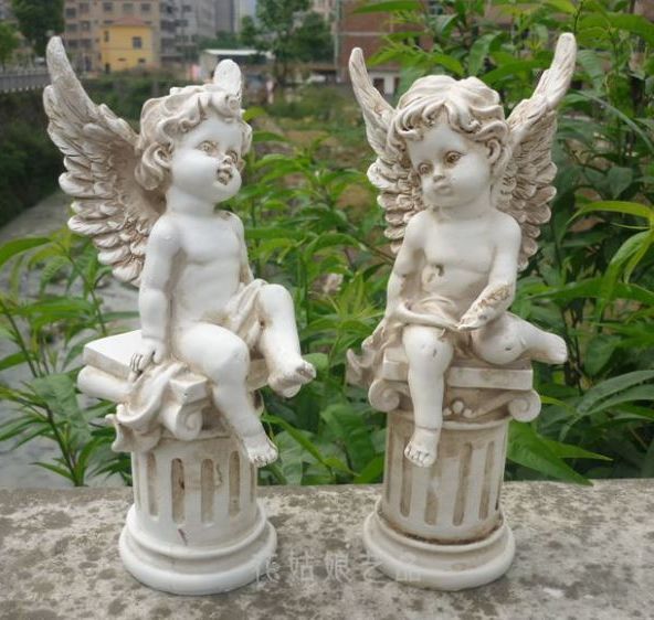  garden ornament ornament two person. angel European antique manner 2 piece set (A type )