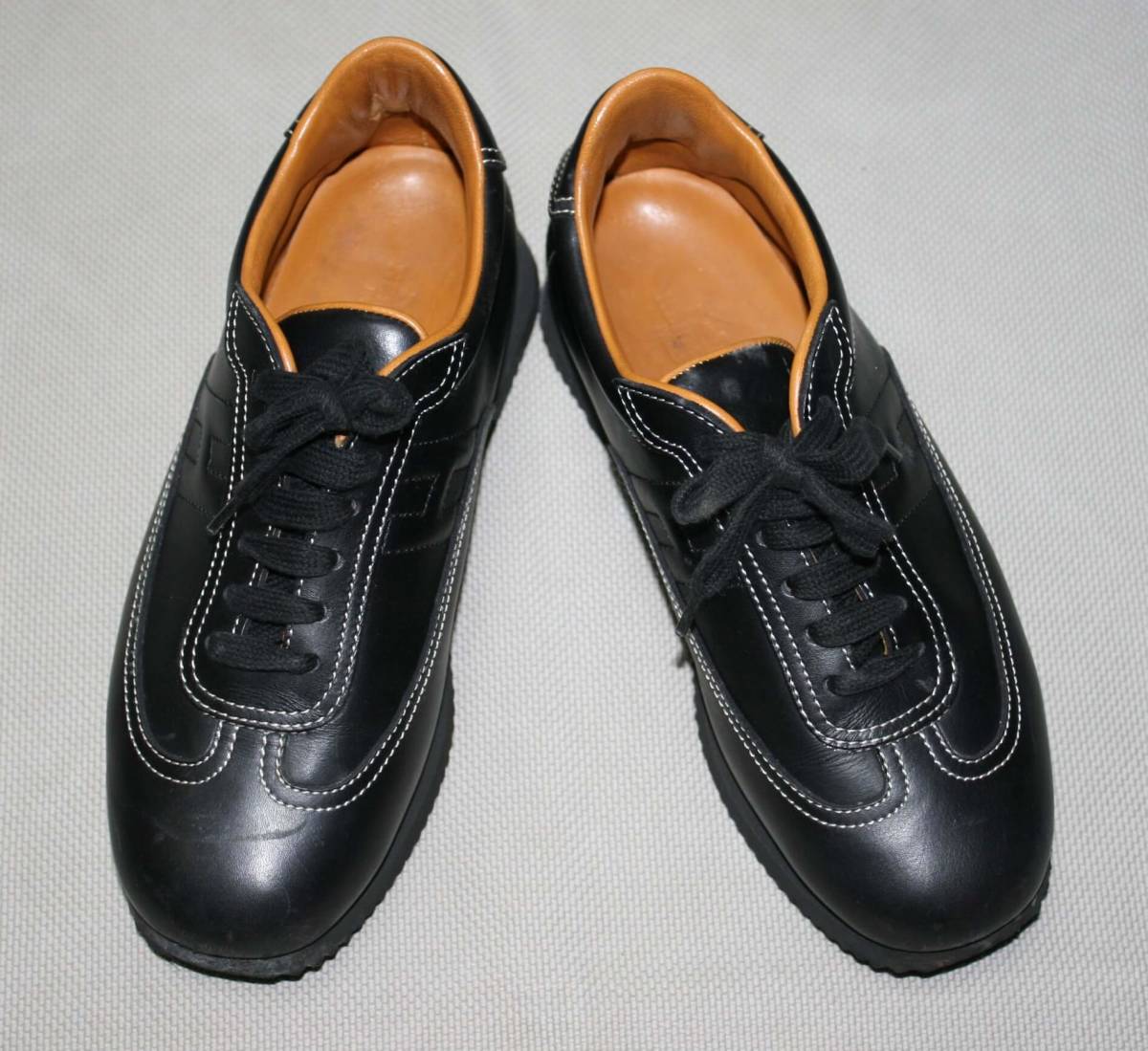 ヤフオク! - ☆ HERMES エルメス レザー クイックスニーカー ブ...