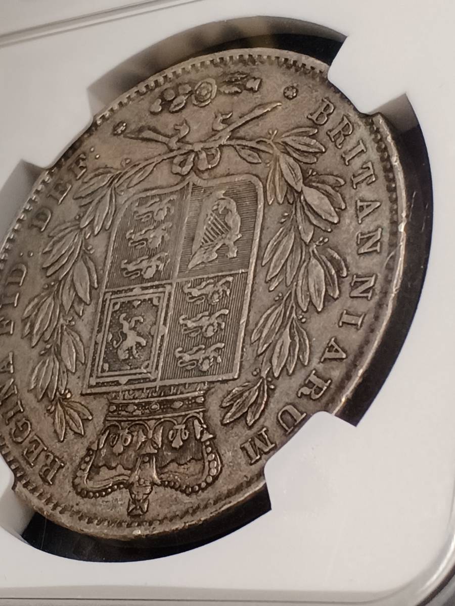人気ブランドの新作 1845年 1845年 クラウン銀貨 イギリス XF45